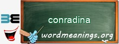 WordMeaning blackboard for conradina